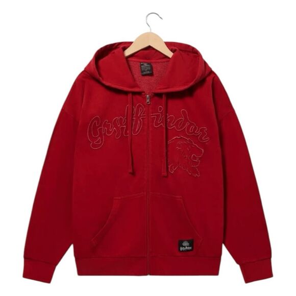 BoxLunch Exclusive Harry Potter Gryffindor Full Zip Hoodie Sweatshirt Maroon XL - Picture 1 of 5